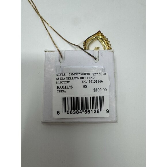 Diamond Heart Gold Necklace - Picture 6 of 9